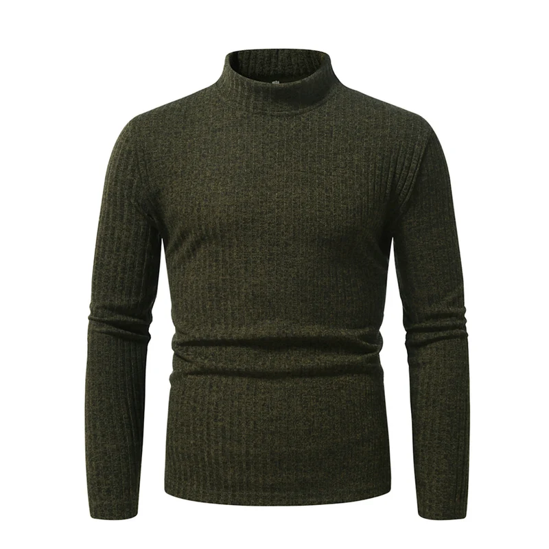 Herren Enganliegender Mockneck-Feinstrickpullover mit Rippstruktur und thermoregulierender Qualität Nord Taschen