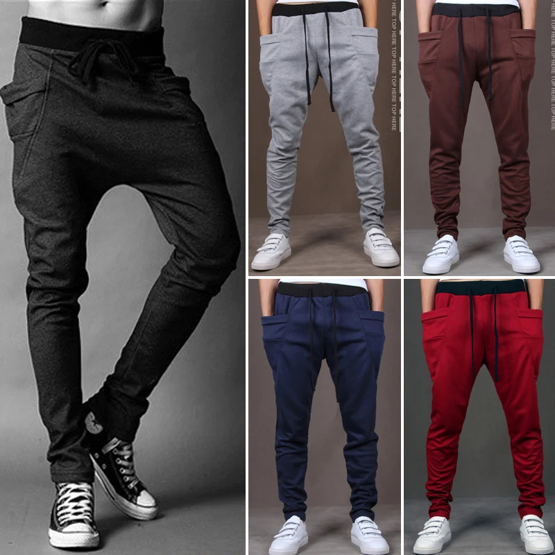 Herren Drop-Crotch Jogginghose mit oversized Außentaschen und schmal zulaufender Beinlinie Nord Taschen