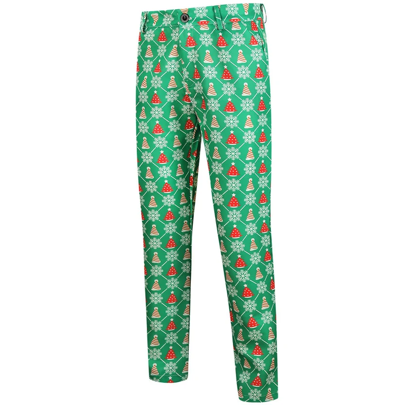 Herren Dreiteiliges Festliches Anzugset mit Weihnachtsprint und tailliertem Sakko Nord Taschen