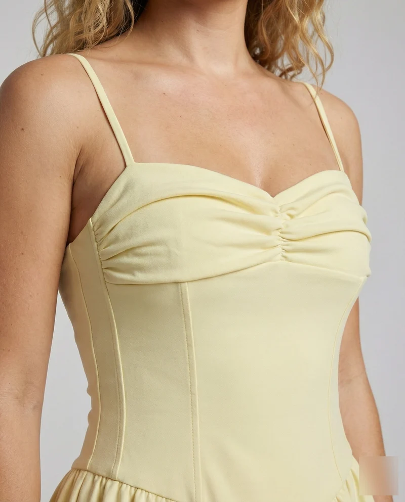 Damen Romantische Herzausschnitt Corsagenkleid