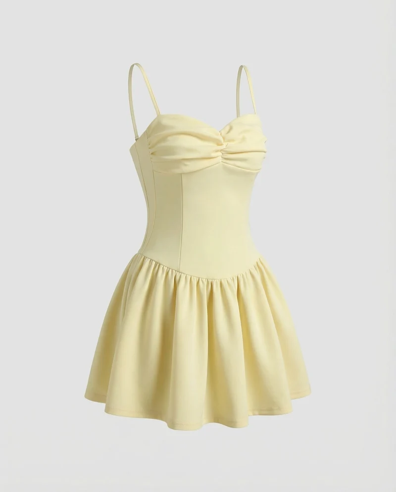 Damen Romantische Herzausschnitt Corsagenkleid