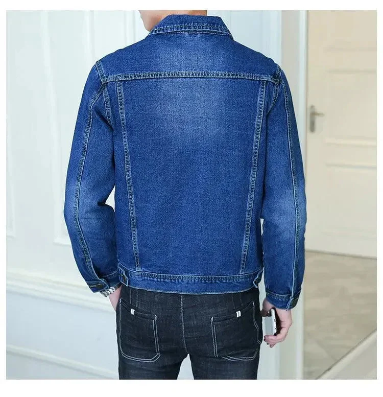 Revers Denim Jacke Herren