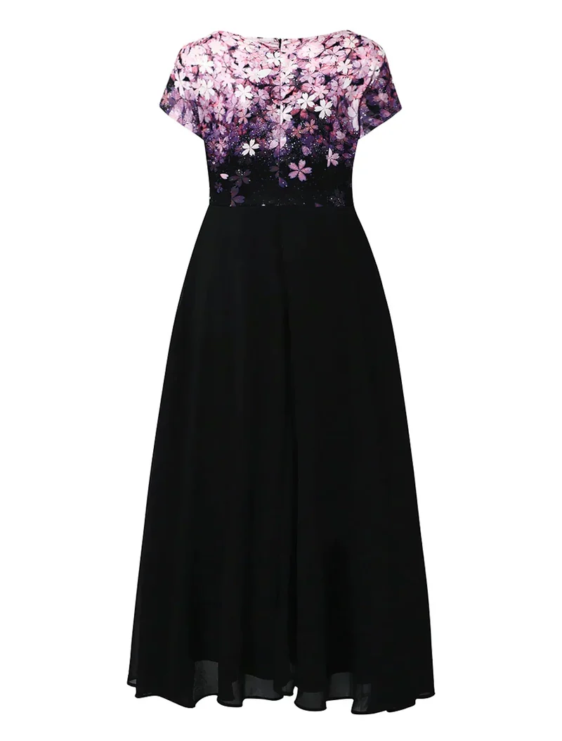 Nord Taschen | Elegantes Midi Kleid mit Blumen-Spitze