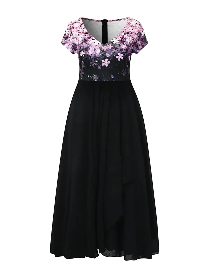 Nord Taschen | Elegantes Midi Kleid mit Blumen-Spitze