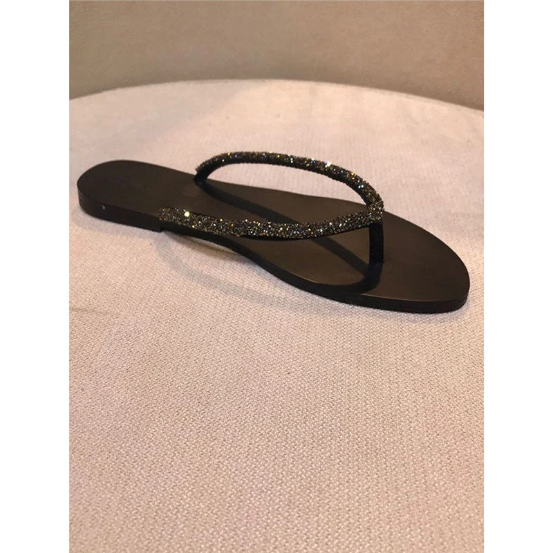 Damen Strandsandalen mit glitzerndem Riemendesign