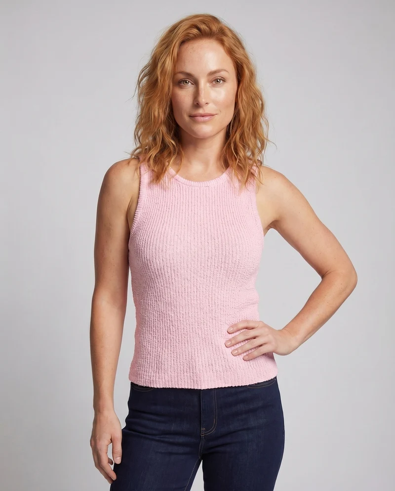 Damen elegantes Strickoberteil mit glitzernden Akzenten