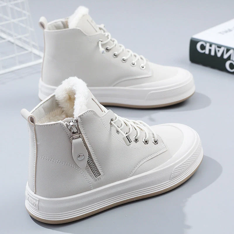 Damen Hohe Sneakers mit kuscheligem Innenfutter und robustem Zipper Nord Taschen