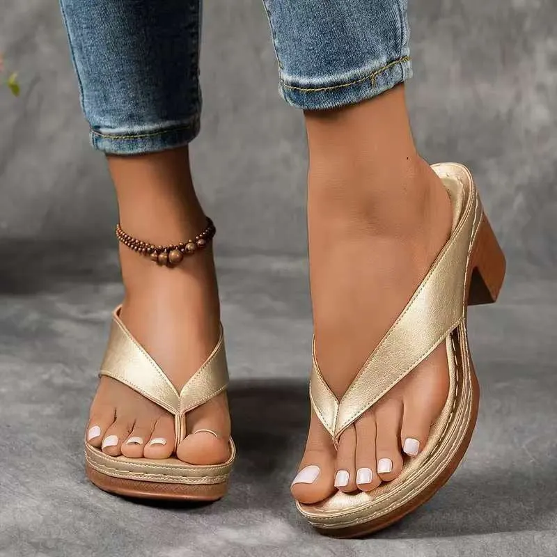 Damen Bequeme Zehentrenner-Sandalen mit anatomischem Fußbett und rutschfester Sohle