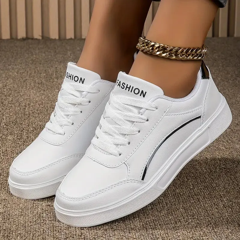 Damenschuhe - Schnürsenkel - Leichtgewichtig - Skate-Schuhe - Niedrige Sneakers