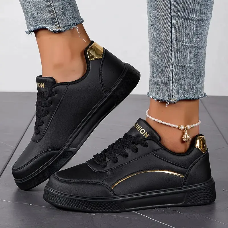 Damenschuhe - Schnürsenkel - Leichtgewichtig - Skate-Schuhe - Niedrige Sneakers