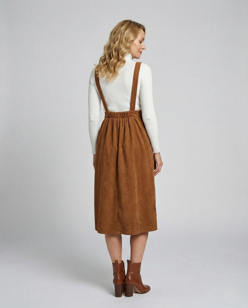 Midirock Damen Cord A-Linie