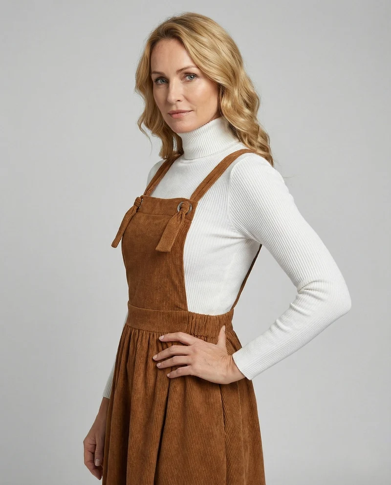 Midirock Damen Cord A-Linie