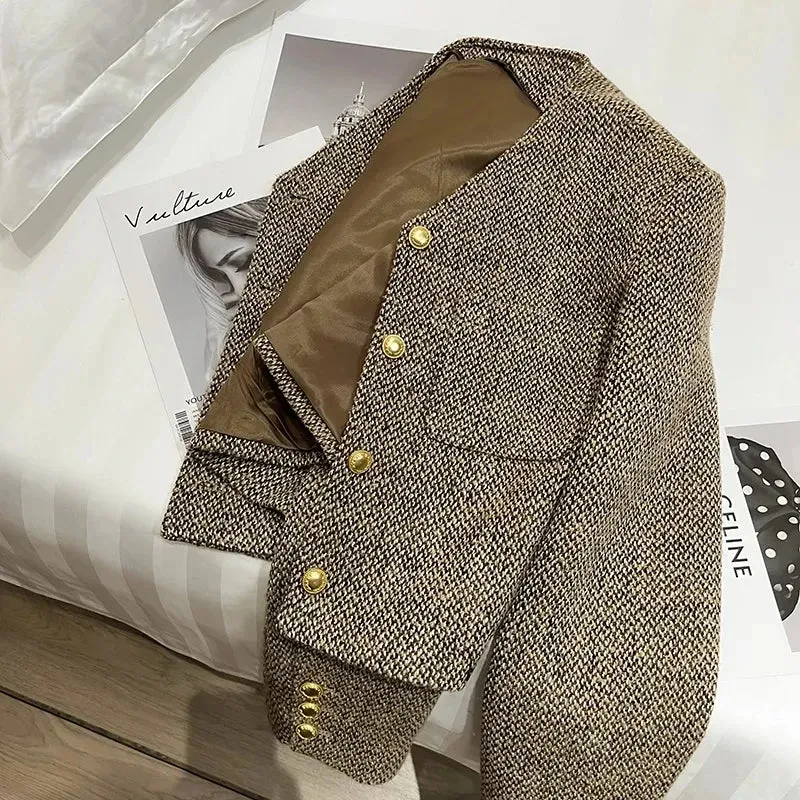 Nord Taschen | Damen Verkürzter Kragenloser Blazer