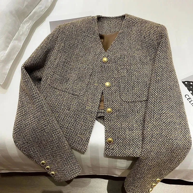 Nord Taschen | Damen Verkürzter Kragenloser Blazer