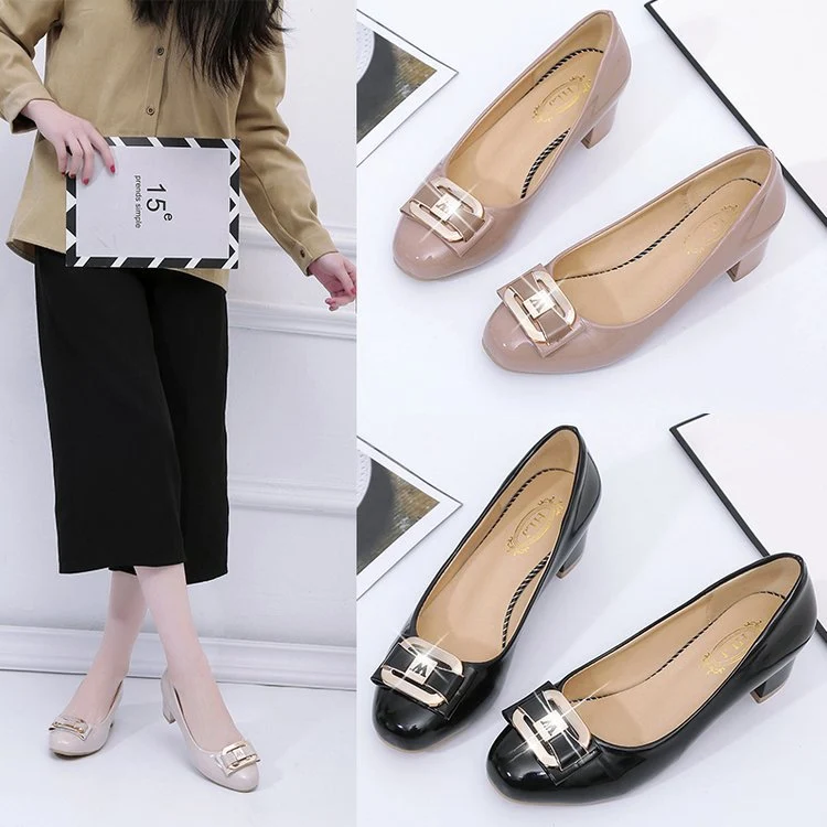 Damen elegante Pumps mit modischer Schnallenverzierung Nord Taschen