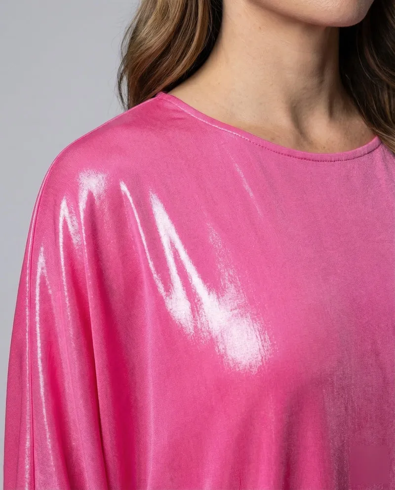 Damen Satin-Kaftan Fledermausärmel Bodenlang