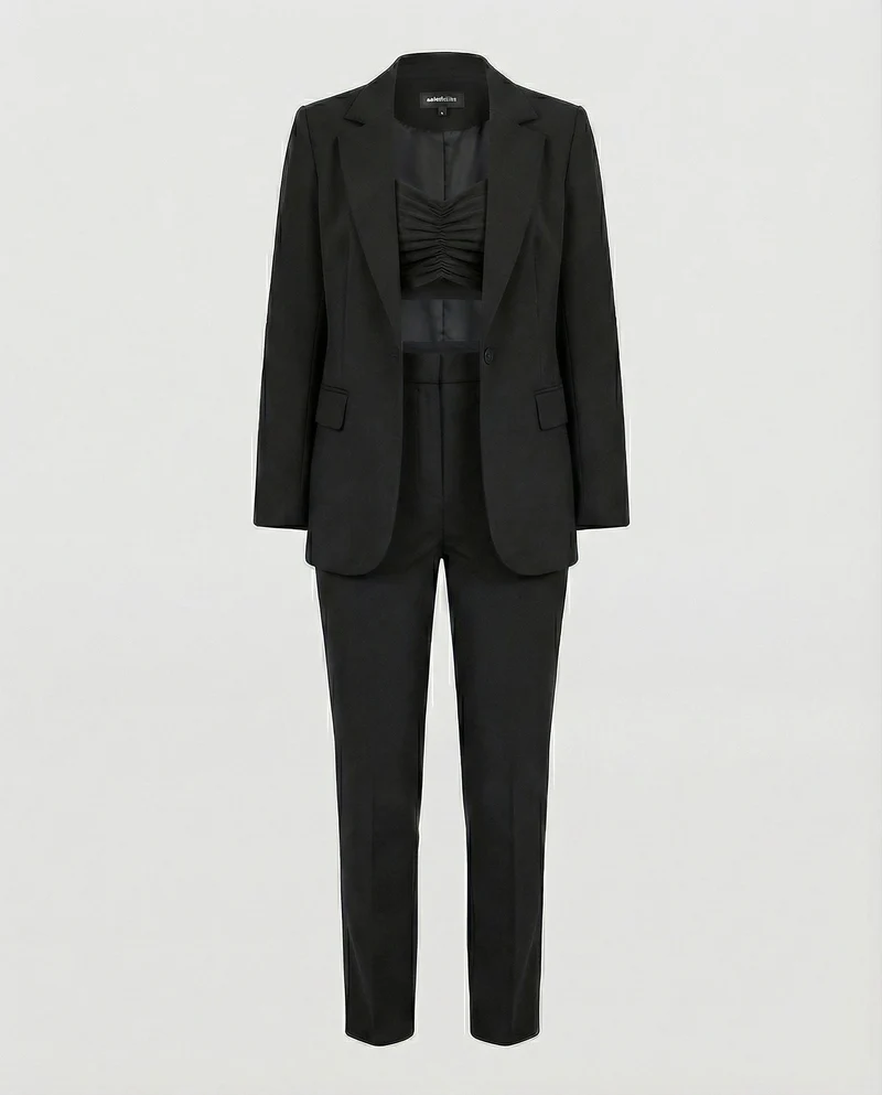 Stylisches 3-teiliges Set (Blazer, Oberteil, Hose)