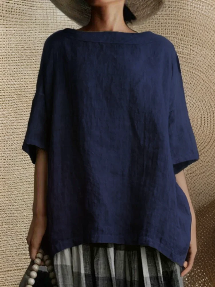 Vintage Tunika in Oversized-Modell mit Boot-Halskette