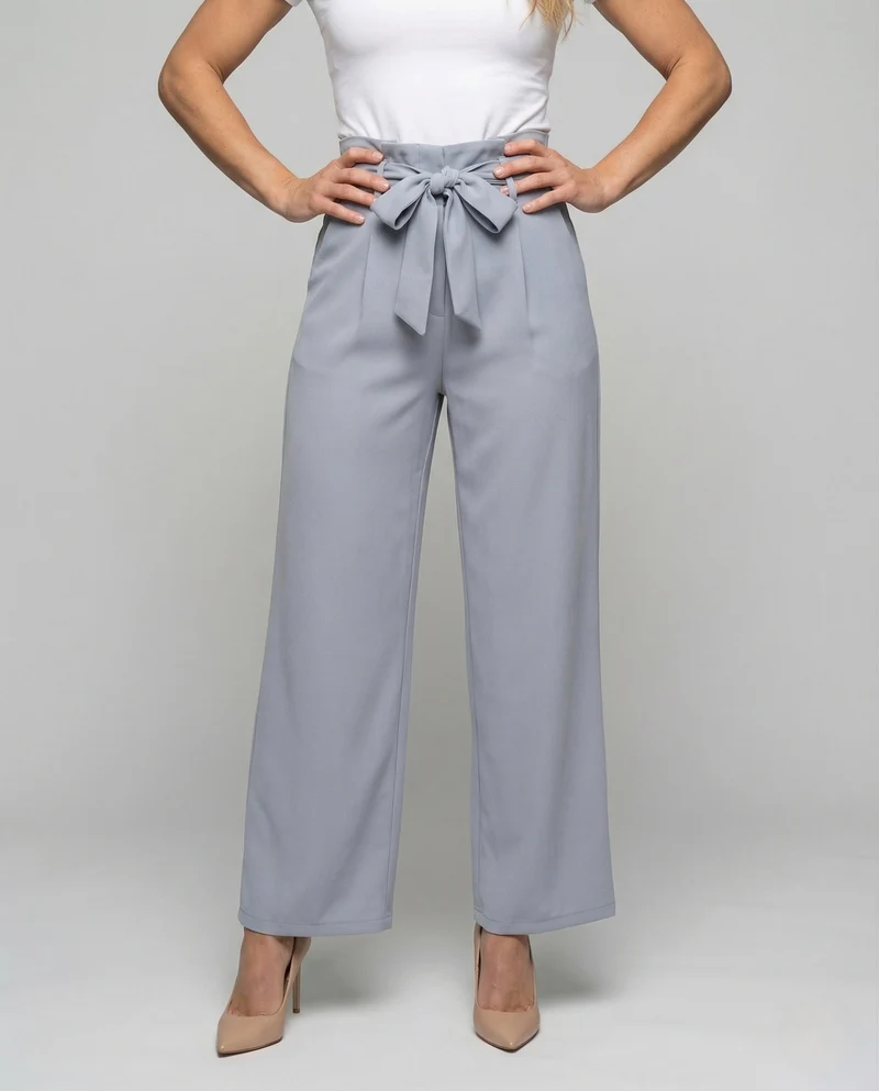 Damen Paperbag Palazzo Hose