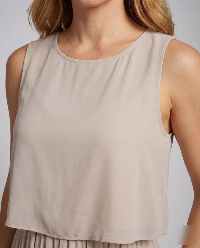 Damen Viskose-Maxikleid Blouson-Oberteil Elastik-Bund Faltenwurf