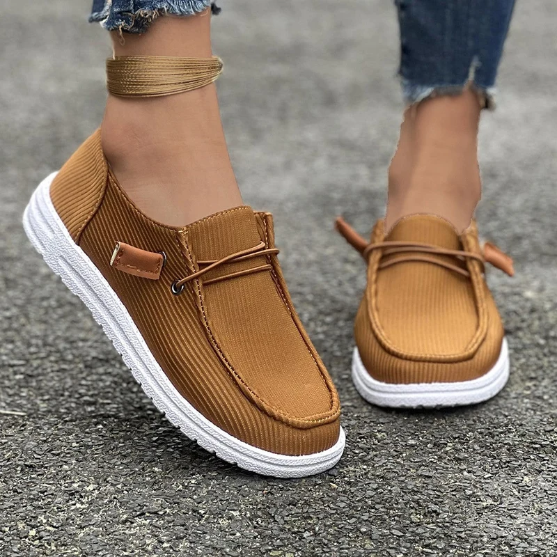 Damen Slip-On Sneakers mit elastischem Obermaterial und rutschfester Sohle