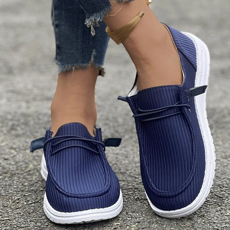 Damen Slip-On Sneakers mit elastischem Obermaterial und rutschfester Sohle