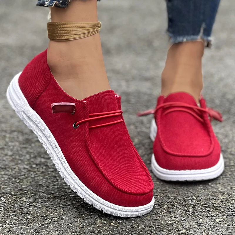 Damen Slip-On Sneakers mit elastischem Obermaterial und rutschfester Sohle