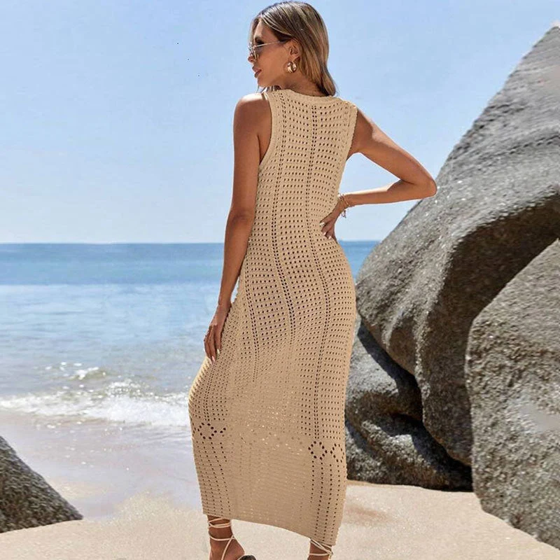 Damen gehäkeltes Sommer-Maxikleid