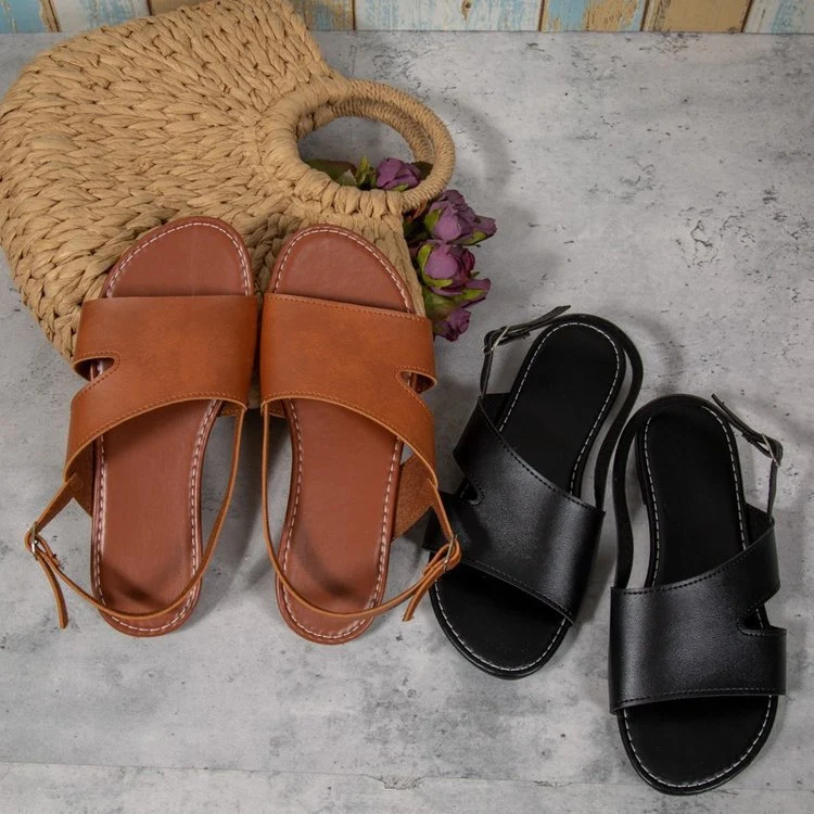 Damen bequeme Sandalen mit offenem Design und verstellbarem Riemen