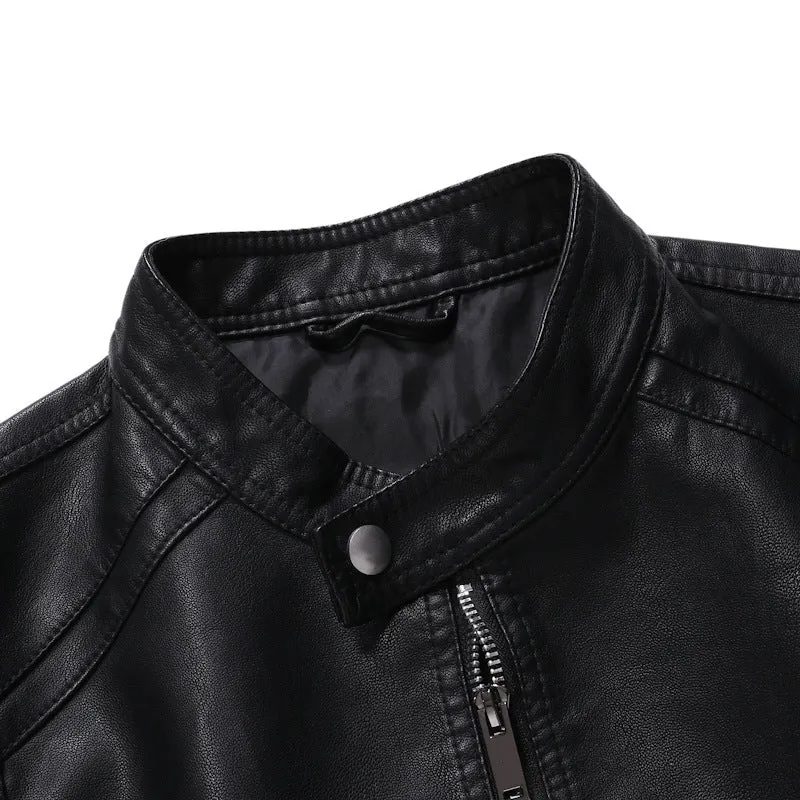 Herren jacke mit modernem Stehkragen und glattem Finish