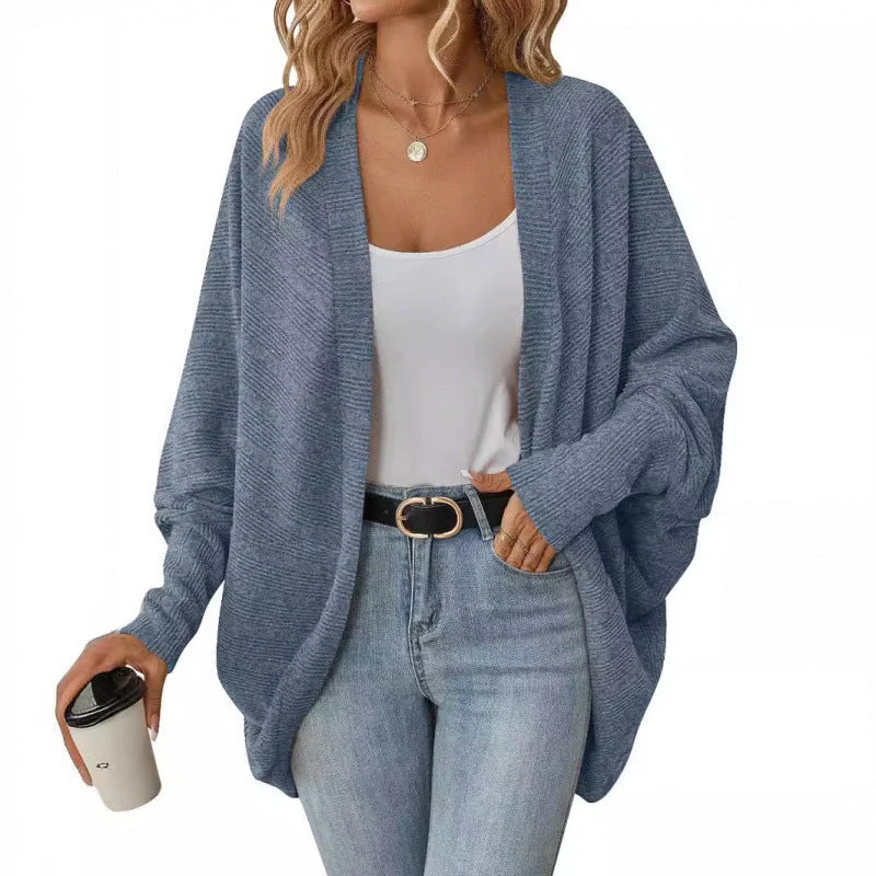 Damen lässige Strickjacke mit oversized Schnitt und lässigen Ärmeln