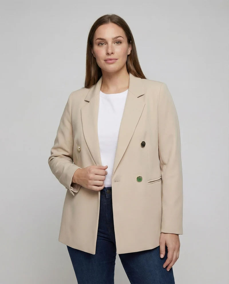 Damen Markante Zweireihige Blazer