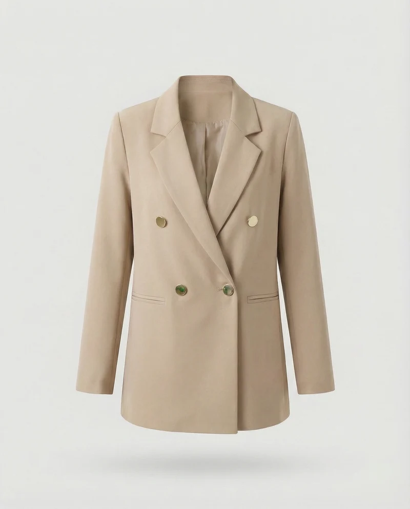 Damen Markante Zweireihige Blazer