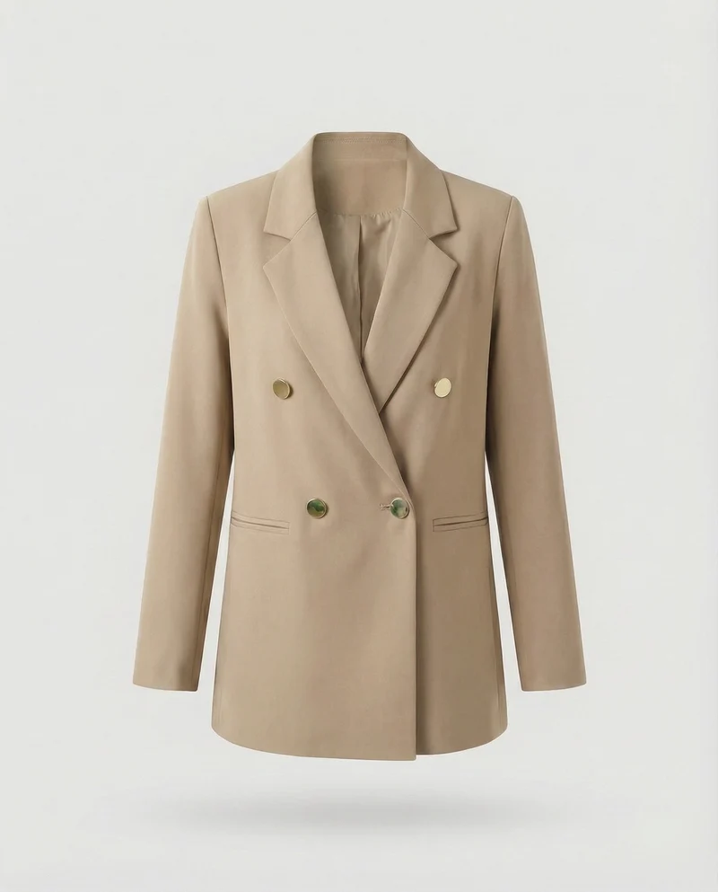 Damen Markante Zweireihige Blazer