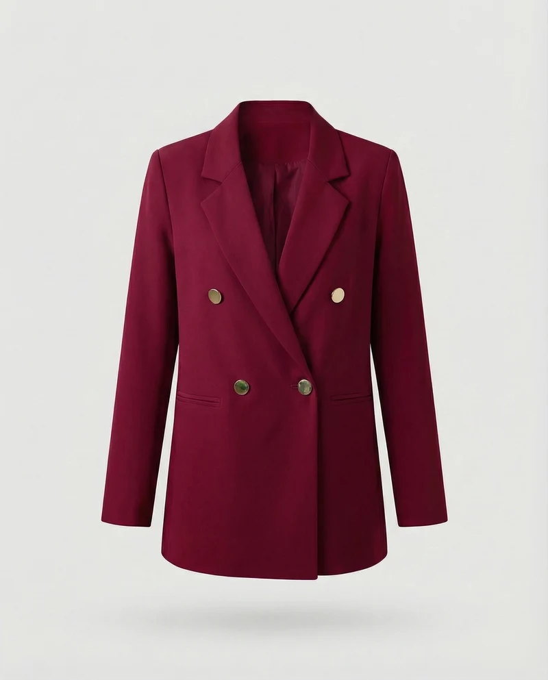 Damen Markante Zweireihige Blazer