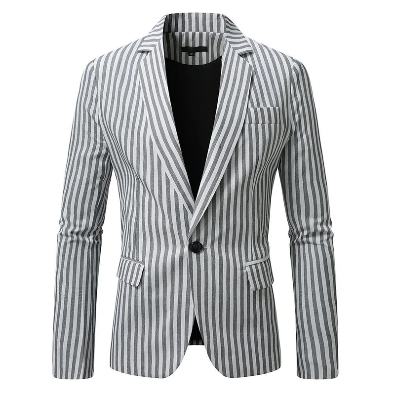 Herren eleganter Blazer mit feinen Streifen