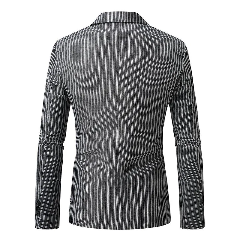 Herren eleganter Blazer mit feinen Streifen
