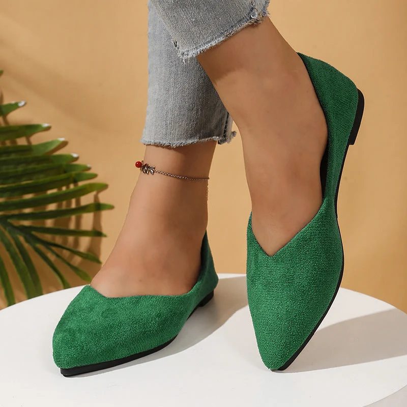 Damen elegante Ballerina-Schuhe mit spitzem Design und komfortabler Innensohle