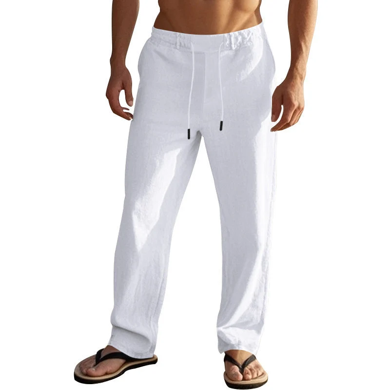 Herren Bequeme Strandhose mit verstellbarem Kordelzug und leichten Materialien