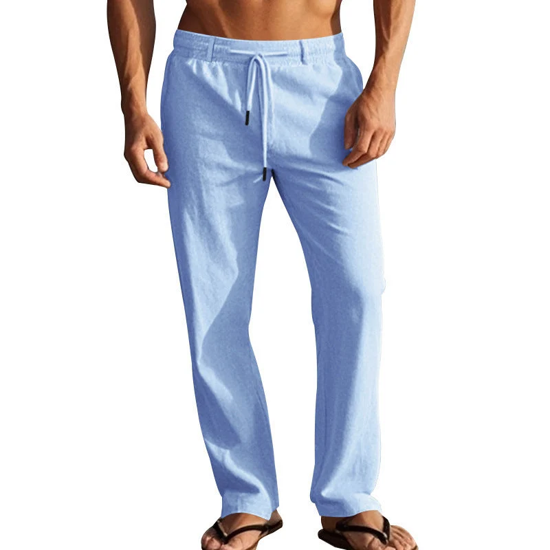 Herren Bequeme Strandhose mit verstellbarem Kordelzug und leichten Materialien