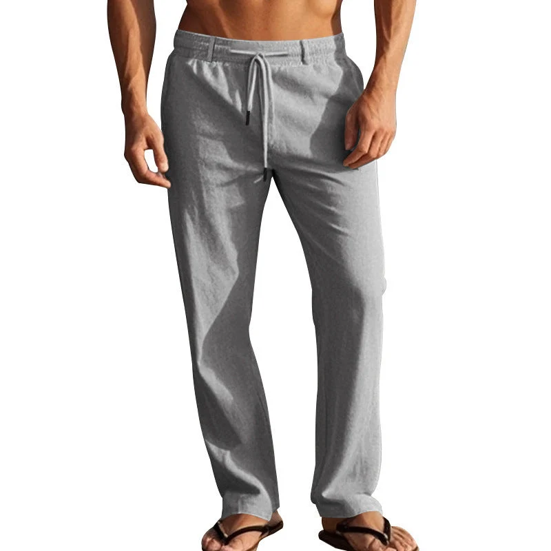 Herren Bequeme Strandhose mit verstellbarem Kordelzug und leichten Materialien