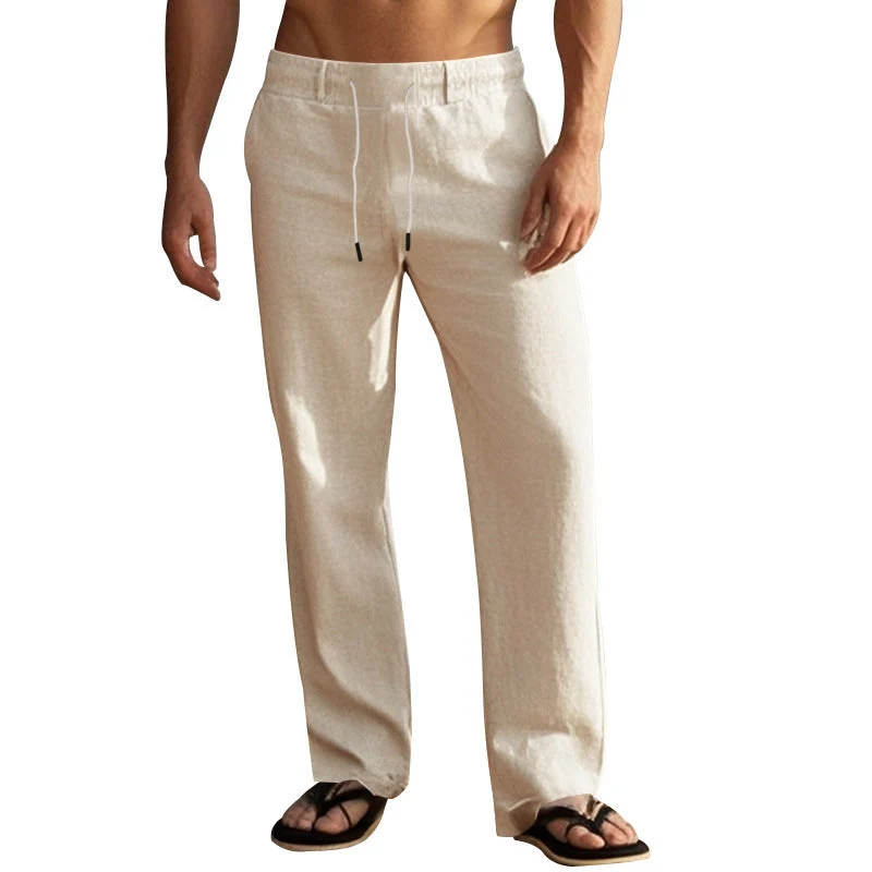 Herren Bequeme Strandhose mit verstellbarem Kordelzug und leichten Materialien