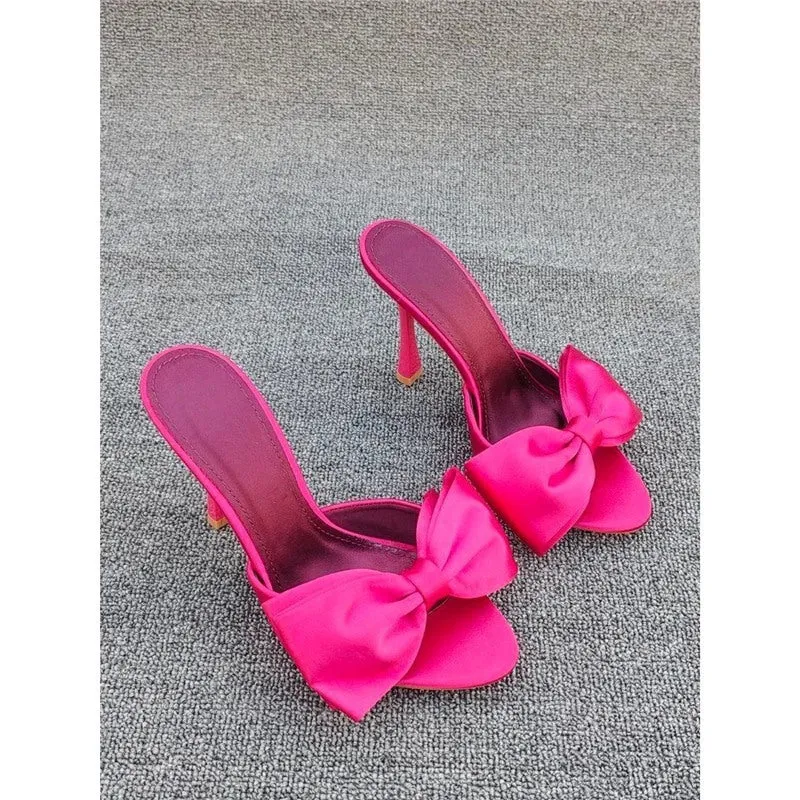 Damen High Heel Sandalen mit kunstvollem Schleifendesign