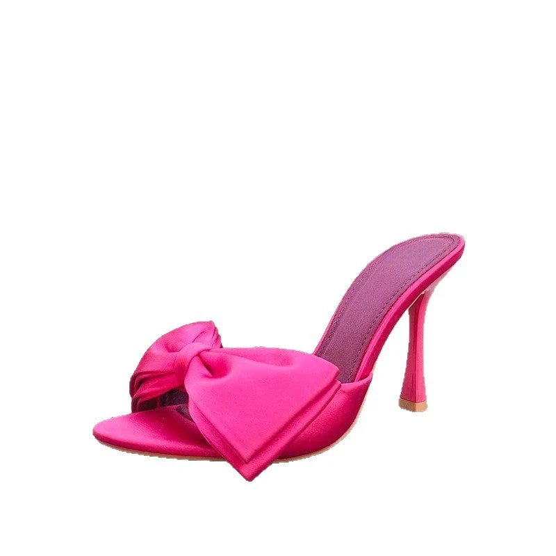 Damen High Heel Sandalen mit kunstvollem Schleifendesign