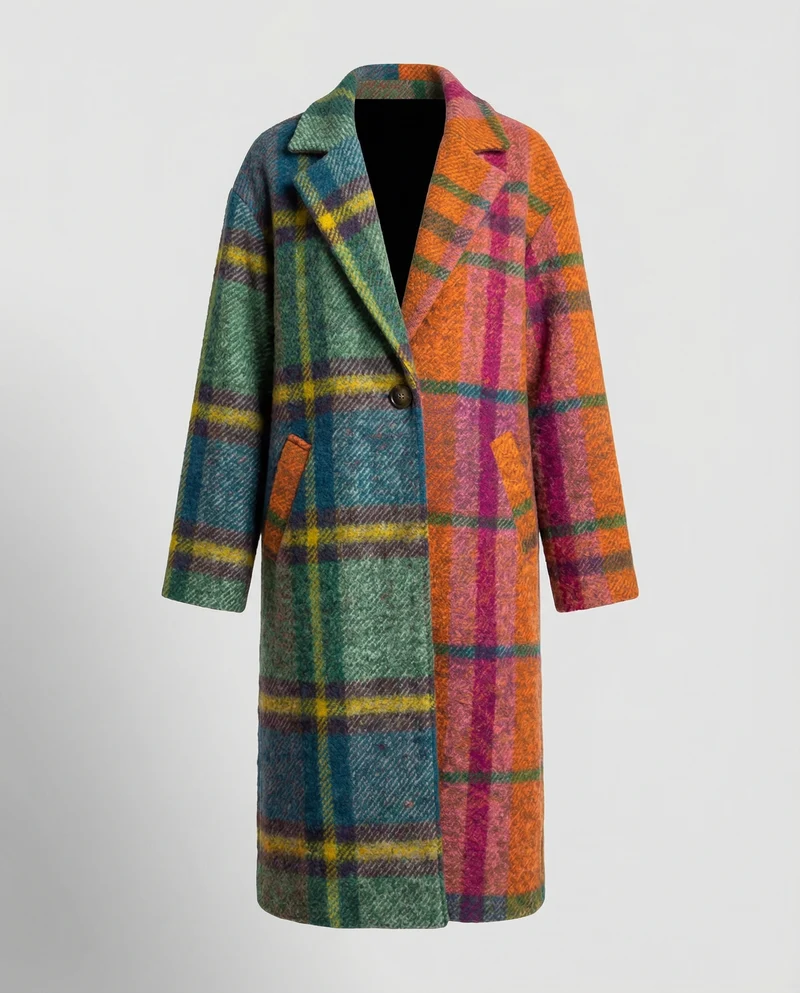 Herren Mantel Lang | Oversized Wintermantel mit Notch-Lapel & Taschen
