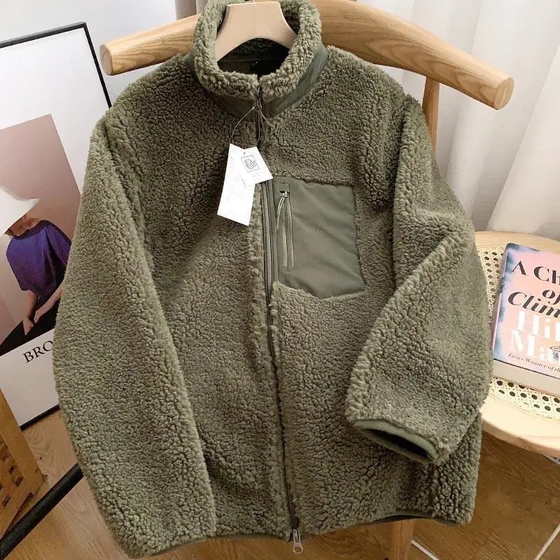 Herren Full-Zip Jacke - Texturierte Oberfläche mit Reißverschluss-Brusttasche