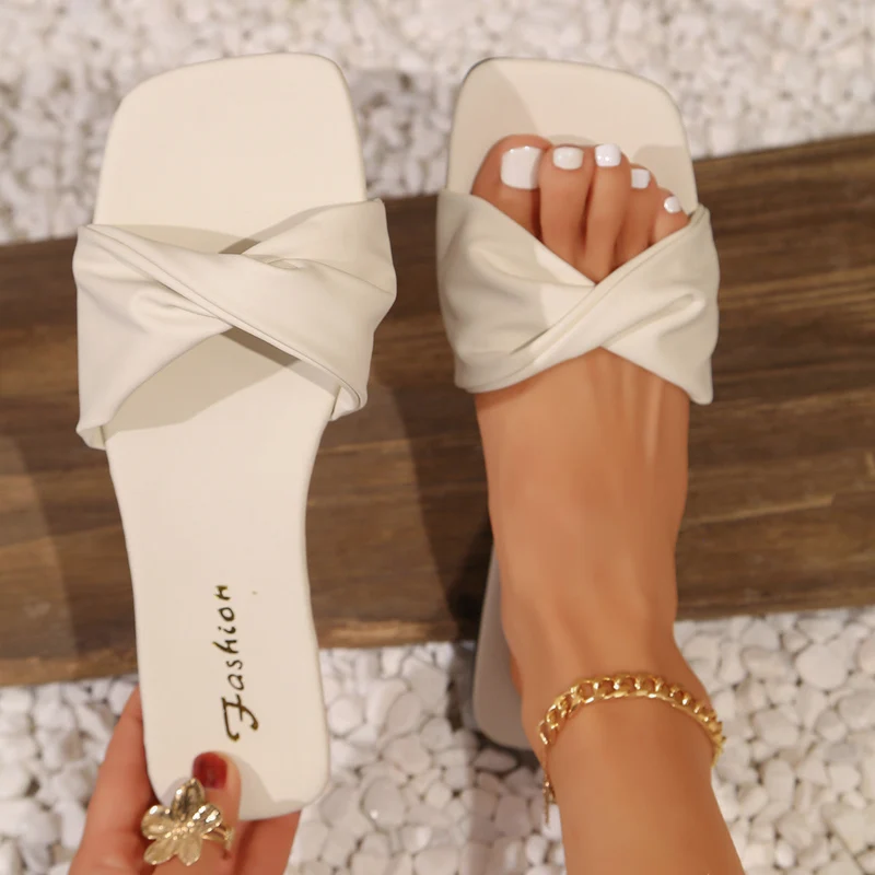 Damen Riemensandalen mit elegantem Knotendesign und rutschfester Sohle Nord Taschen
