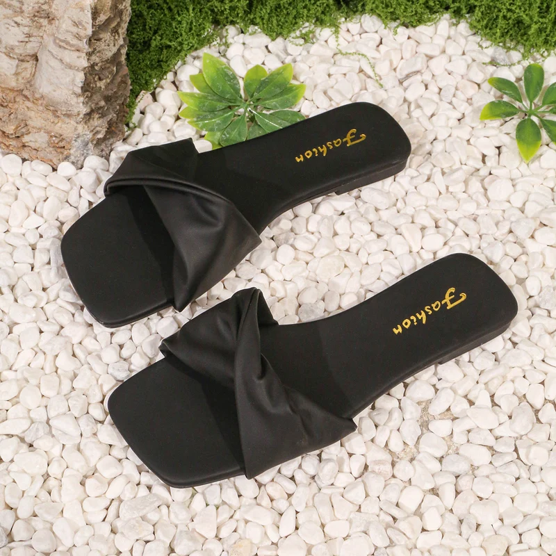 Damen Riemensandalen mit elegantem Knotendesign und rutschfester Sohle Nord Taschen