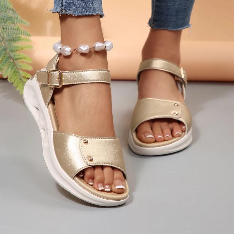Damen Komfortable Sandalen mit gepolstertem Fußbett und verstellbarem Riemendesign Nord Taschen