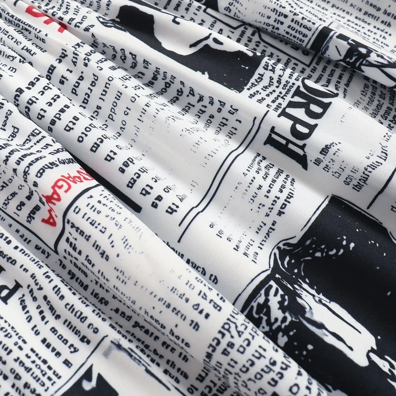 Damen Maxirock mit innovativem Zeitungsdruck Nord Taschen